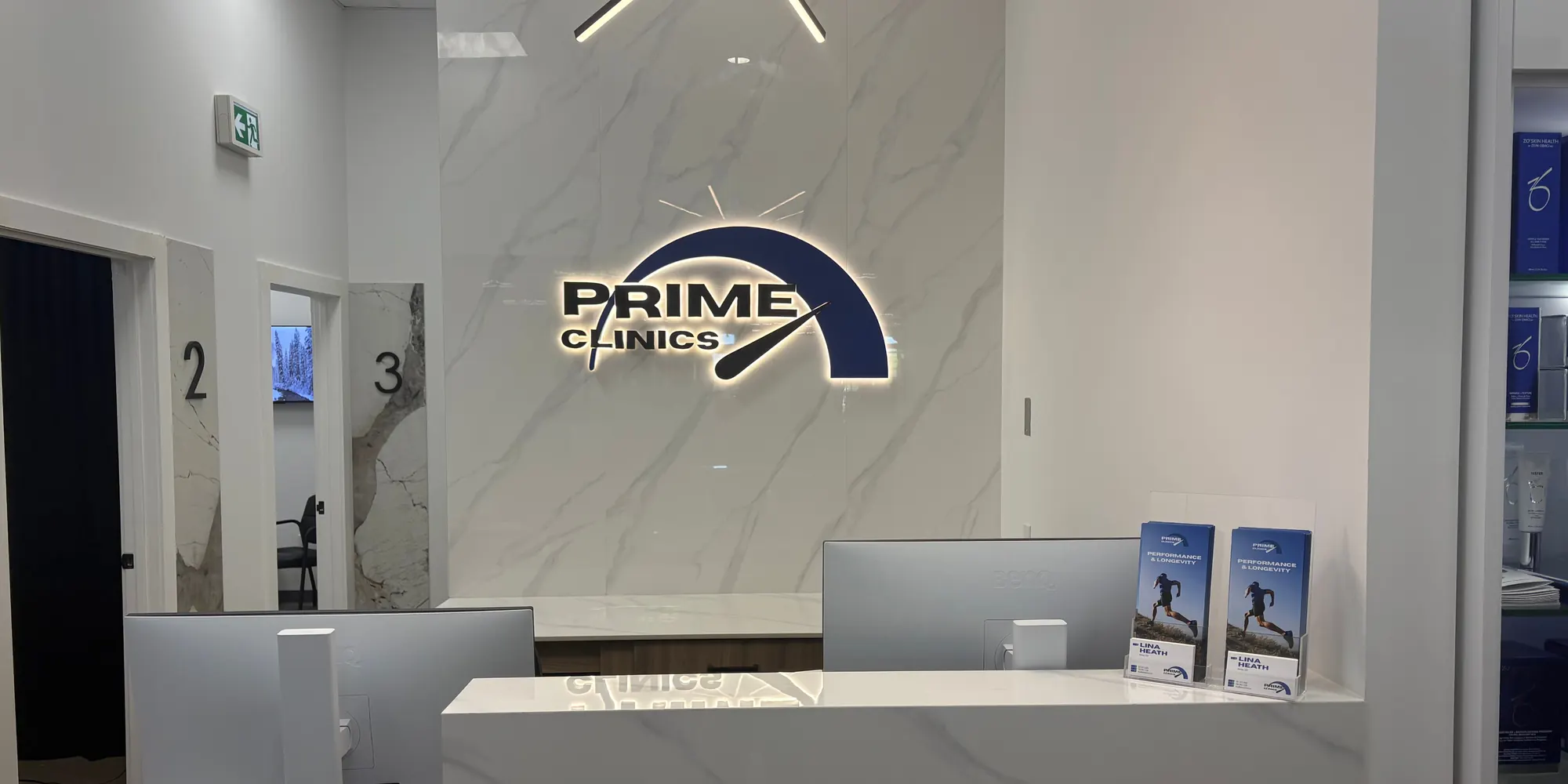 PRIME Clinics reception in South Edmonton Common