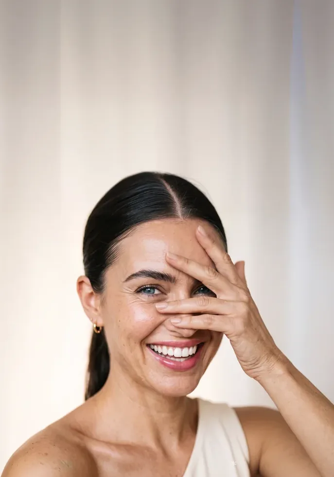 Client with radiant, healthy skin after a treatment at Prime Clinics
